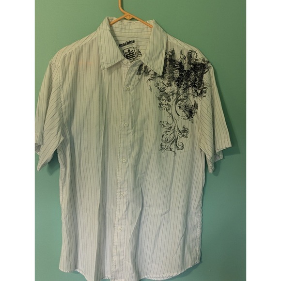 Michael Kors Other - Michael Kors Machine Button Up Short Sleeve Shirt Size Large